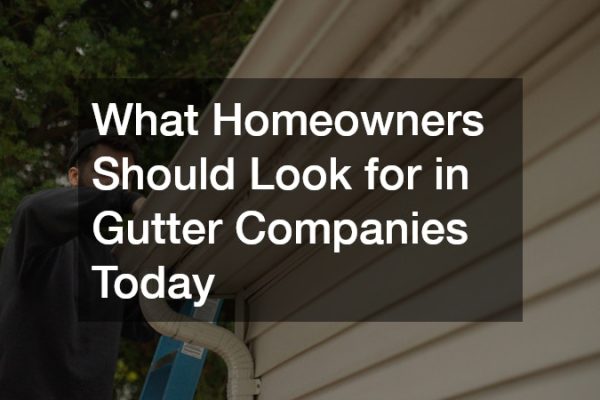 What Homeowners Should Look for in Gutter Companies Today